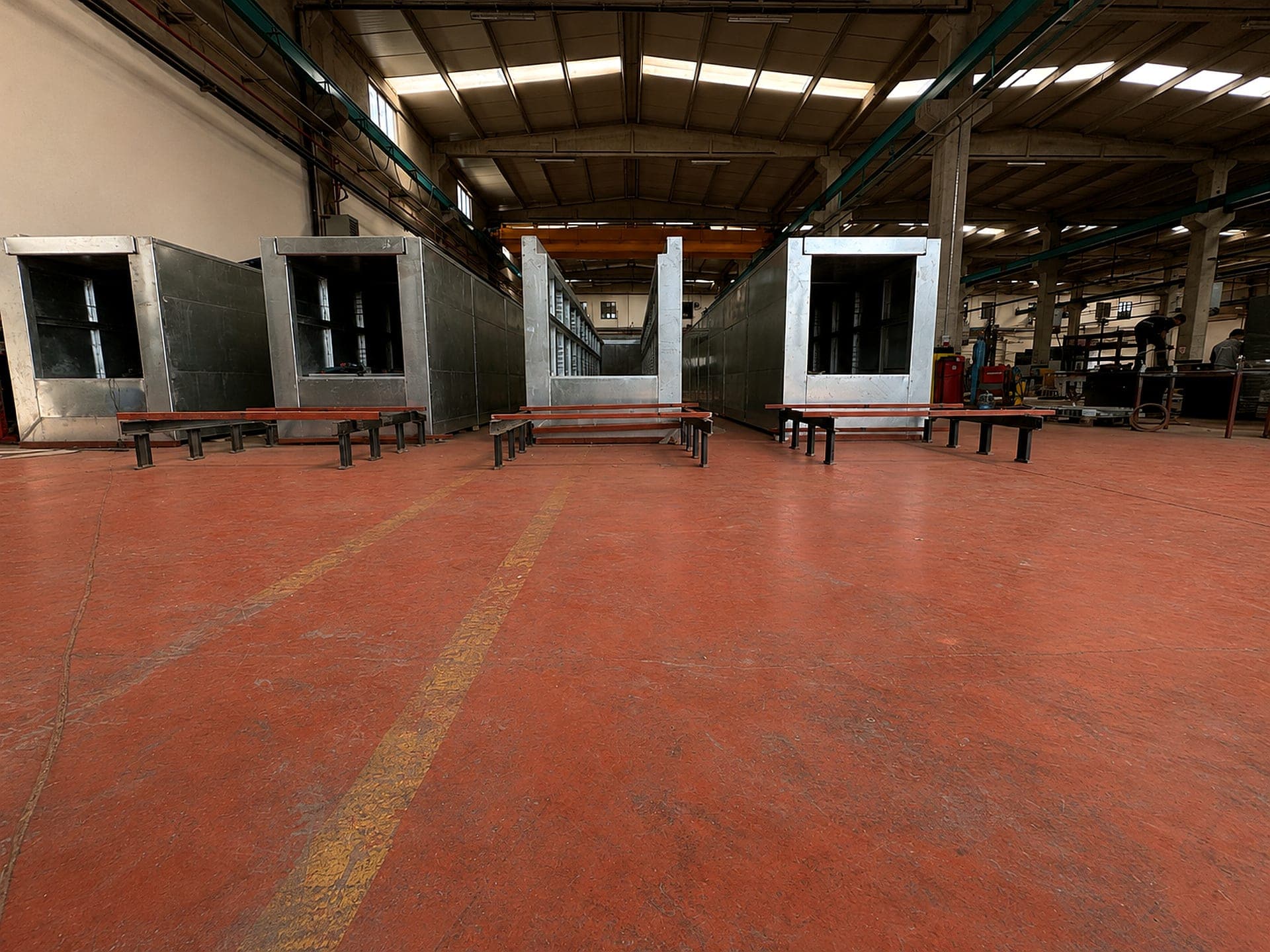 Industrial oven chamber under construction in the workshop